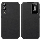 For Samsung Galaxy S25 Edge Case With Smart Small Screen View, S-View Wallet Phone Case, For Samsung S25 Edge Case Smart Window Cover, Smart Flip Leather Protective Cover For Samsung S25Edge 5G Black