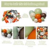 Green Orange Brown Balloon Arch Kit for Baby Shower Birthday Fall Party Decor