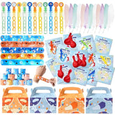 120Pcs Blue Color Dog Party Favors,Birthday Decorations Supplies For Kids,Sticky Gecko,Red Balloon With Cards Goodie Bag Stuffers,Classroom Rewards,Pinata Stuffers,Family Games