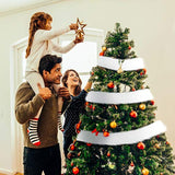 2 Inches Wide Christmas Faux Fur Ribbon Trim Fabric Roll For Christmas