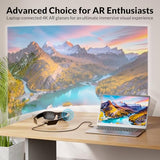 AR Glasses USB C Cable 4K60Hz USB C to USB C Cable 6FT, 10Gbps 60W Type C Fast Charging Cable for XREAL Air/One, VITURE Pro XR, Rokid Max, RayNeo and