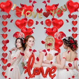 I Love You Ballons Decorations - Valentine Day Party Supplies Heart Balloons Kit 500 Pcs Silk Red Rose Petals For I Love You Decoration For Anniversary Confession Proposal Wedding Valentine Day