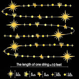 Glitter Gold Star Circle Dot Garland 30 Feet Twinkle Gold Star Circle Dot Ceiling Hanging Banner Backdrop For Birthday Wedding Baby Shower Graduation Disco Party Decorations