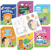 Back To School Coloring Books For Kids - 24Pcs Bulk First Day Of School Mini Coloring Booklet Cartoon Diy Art Drawing Book For Toddlers Back To School Party Goodie Bags Stuffers School Classroom Favor