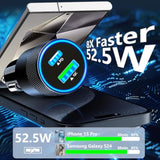 ?Mfi Certified?Iphone 15 Fast Car Charger, 4.8A Usb Car Power Cigarette Lighter Usb-C Fast Car Charging + 2Pack Tyep-C Braided Cable For Iphone 15 Pro/15 Pro Max/Ipad Pro/Galaxy S24/S23/Pixel