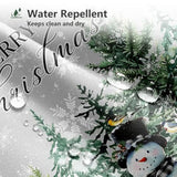 Christmas Forest Shower Curtains Merry Christmas Winter Woodland Snowman Bathroom Decor Winter Deer Shower Curtain With 12 Hooks For Xmas Home Decor 72X72 Inch