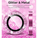 iPhone 16 Plus Glitter Camera Lens Protector 9H Tempered Glass Pink Bling
