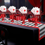 6 Set Casino Poker Theme Decorations For Table Centerpiece Star Metallic Foil Spray Burst Centerpiece Poker A Card Sticks For Casino Night Game Birthday Party Decorations Supplies