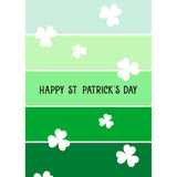 Happy St. Patrick'S Day Cards For Family & Business (Shamrocks & Stripes) Saint Patrick Bulk Greeting Card Set Pack Of 25 With Green Envelopes (5X7 Inch - A7) Office, Work, Employees & Clients Spd100