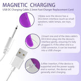 2 Pack Vibrator Charger USB to DC 2.5mm Fast Charging Cable Wand Adult Toys Replacement Dildo Charger Cord Compatible with 2.5mm DC Port Vibrators