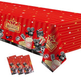 Movie Night Party Tablecloths Supplies, Disposable Movie Party Decorations Table Cover, Red Carpet Awards Ceremony Theme Birthday Table Cloths, 3 Pack, 54In X 108In