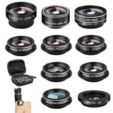 11-in-1 Phone Camera Lens Kit Clip-On Fisheye Macro Wide Angle