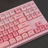 132 Keys Pbt Jelly Keycaps Moa Profile Sakura Pink Foundation Keycaps Comaptible With Wooting Keyboard 61/64/87/104/108 Cherry Mx Switches Mechanical Keyboards