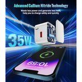 Retractable Wall Charger, 35W Fast Usb Chargers Block With Cables For Iphone 14/13/12/11 Pro Max/Xr/Xs/8/7,Ipad, Portable Retractable Charger Wall Plug For Home Travel Office