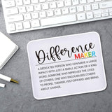 Funny Inspirational Mouse Pad Gifts - Difference Maker Definition - Non-Slip Mousepad With Stitched Edge - Rectangular Mouse Mat For Work Laptop - Thank You Gifts For Boss, Leader, Coworker