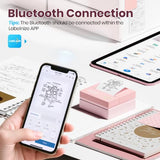 Sticker Printer, Pm290C Portable Mini Printer, Inkless Bluetooth Sticker Maker With 3 Rolls Paper, Impresora Portátil For Notes, Diy, Gift, Smart Ai App, Print Pod For Office/Home, Pink