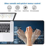 Desk Pad Mat Gaming Mouse Pads With Coasters, Office Desk Mat 31.5" ×11.8" Large Gaming Mouse Pad Durable Extended Computer Mouse Pad For Office & Home (Chicago Skyline Scene At Night)