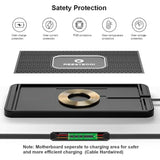 15W Wireless Car Charging Pad with Type-C Cable & 40W PD Charger for iPhone & Samsung