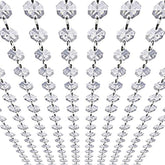 33ft K9 crystal garland with 14mm clear octagon beads for chandeliers & decor