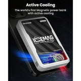 Icemag Magnetic Power Bank, World'S First 10000Mah Battery Pack With Active Cooling For Magsafe, Transparent Portable Charger With 20W Usb-C Input/Output For Iphone16/15 Pro Max/ 14 Pro Max