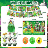 42Pcs Plants Zombies Party Supplies Pack Includes?Banner?Cake Topper?Blackdrop,Balloons For Plants Zombies Party Decoration