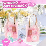 109Pcs Baby Shower Prizes For Winners Gifts Baby Shower Favors Including Headband Hair Brush Compact Mirror Bath Sponges Powder Puff Hair Tie Claw Makeup Brushes Gift Bag Bridal Shower(Pink)