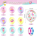 Ice Cream Party Balloons: 60pcs Confetti & Sprinkle Decorations