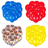 80-Pack Red, Yellow & Blue Latex+Confetti Balloons for Paw & Circus Parties