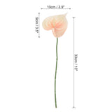 13" Artificial Anthurium Lily Flowers, 3 Pack Permanent Flower Floral Arrangements Bouquet For Home Decor Bridal Wedding Festival Party, Light Orange