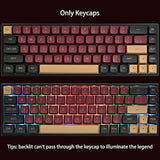 Pbt Red Samurai Keycaps, 160 Keycap Set Double Shot Keycaps, Csa Profile, Cust