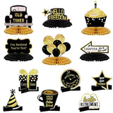 12 Pieces Retirement Party Decorations White Black And Gold Retirement