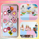 3 Pcs Gender Reveal Table Cloths Decorations Supplies Disposable Plastic Pink And Blue Tablecloth Rectangle Pastel Table Cover For Boy Girl Baby Shower Birthday Party Favors Unicorn Princess