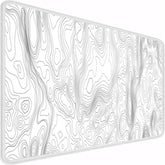 Premium Xxl Gaming Mouse Pad - Unmatched Performance, 35.4X15.8 Inches,White Topographic Contour Design For Gaming And Office