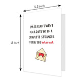 Funny Valentines Day Card Gifts For Boyfriend Girlfriend, Cute Valentines Day Gifts For Him Her Husband, Funny Internet Stranger Online Dating Valentines Card