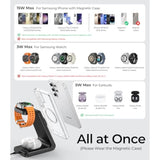 Magnetic Wireless Charger For Samsung, 3 In 1 Mag-Safe Samsung Charging Station For Samsung S24 Ultra Plus S24 S23 S22/Z Fold Flip 6/5/4/3, Galaxy Watch Charger For Galaxy Ultra/6/5/4, Galaxy Buds Pro