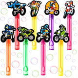 Dirt Bike Party Favors For Kids – 24Pcs Motocross-Themed Bubble Wands, Great For Birthday Supplies, Pinata Fillers, Goodie Bags & Classroom Rewards