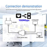 100Mbps Stp Utp Rj45 8P8C Plug To Dual Rj45 Hub Splitter Network Ethernet Switcher Adapter