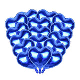 18 Inch Royal Blue Heart Balloons Metallic Blue Foil Heart Balloons He