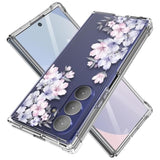 For Samsung Galaxy Z Fold 7 Case 5G Flowers Slim Anti-Drop Shockproof Protective Soft Shockproof Clear Phone Protective Covers 8.2 Inch For Women Men (Foliolosa)
