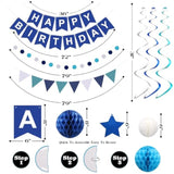 Rose Gold Birthday Decor Set for Women with Banner, 12" Balloons & Ribbon Buntings