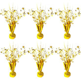6pcs Gold Foil Starburst Table Centerpieces for Party & Holiday Decorations