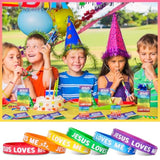 30 Sets/ 60 Pcs Jesus Loves Me Silicone Wristbands With Bible Verse Cards, Christian Religious Party Favors Gift Vbs Rubber Bracelets Wristbands For Trunk Or Treat Bible Sunday School Church