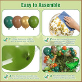 161-Pc Dinosaur Balloon Garland Kit Green, Brown & Orange Dino Party Decor