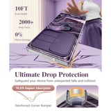 Quicksand marble Galaxy S25 Ultra case with slide camera cover & military protection.