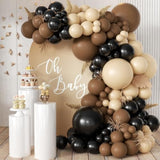 155 Pcs Black Brown Nude Balloon Garland Arch Kit Latex Balloons for Western Party Decor