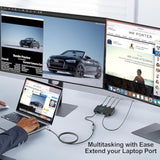 Usb C Extension Cable 6Ft 5-Pack,Usbc Extender Cord Usb 3.2(10Gbps) Male To Female Extension Cable 4K@60Hz Video Output,100W Charging For Macbook Pro/Air, Switch, Laptop And Mobile Phone-Grey