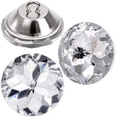 100 Pcs 25Mm Rhinestone Crystal Buttons, Clear Tufting Buttons Upholst