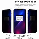 2-Way Privacy Tempered Glass Screen Protector Compatible w/ iPhone 12 / 12 Pro 6.1" (2020), Self Alignment Installation Tray, Touch Sensitive,