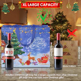 12Pcs Extra Large Christmas Gift Bags, 15.7'' X 14.2''X 5.9'', Christmas Tote Bags With Handles, Reusable Non-Woven Shopping Bag For New Year, Xmas'S Party Supplies Decorations