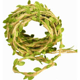 32 Ft Burlap Leaf Ribbon Twine For Crafts For Safari, Jungle, Fairy Party, Woodland Baby Shower, Enchanted Forest Decorations Vines Decor
